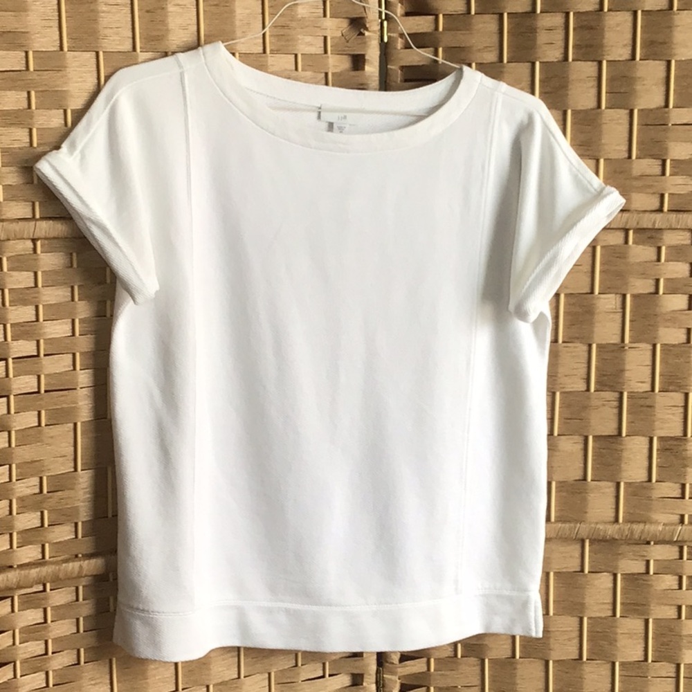J. Jill White Short Sleeve Tee